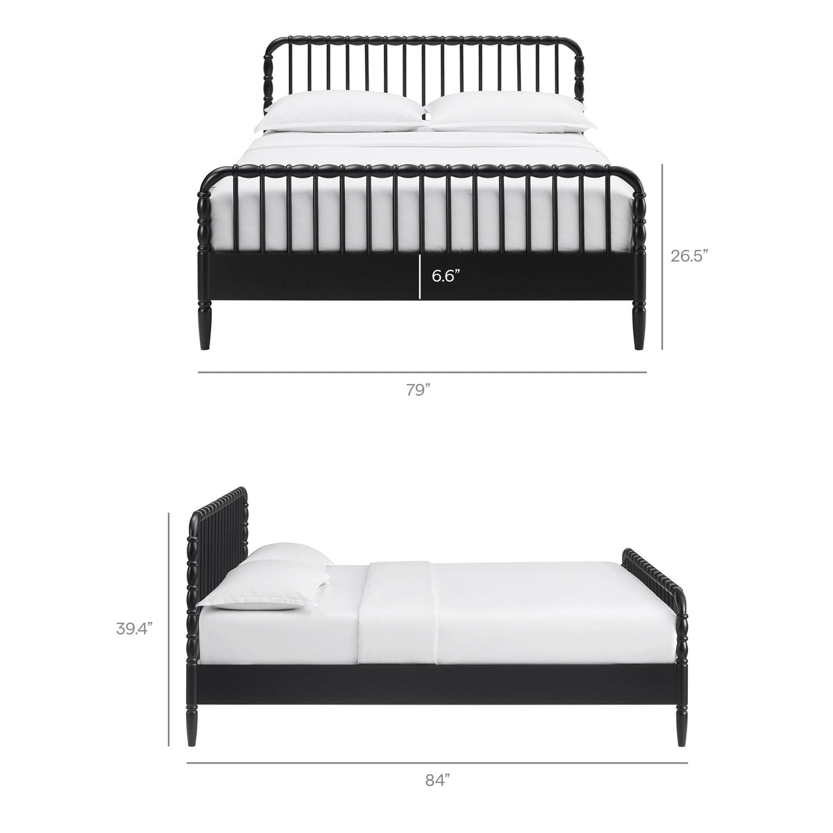 Arlette Wood Spindle Bed Frame