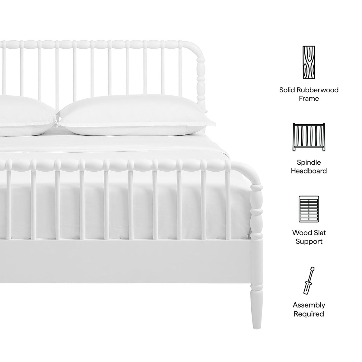 Arlette Wood Spindle Bed Frame