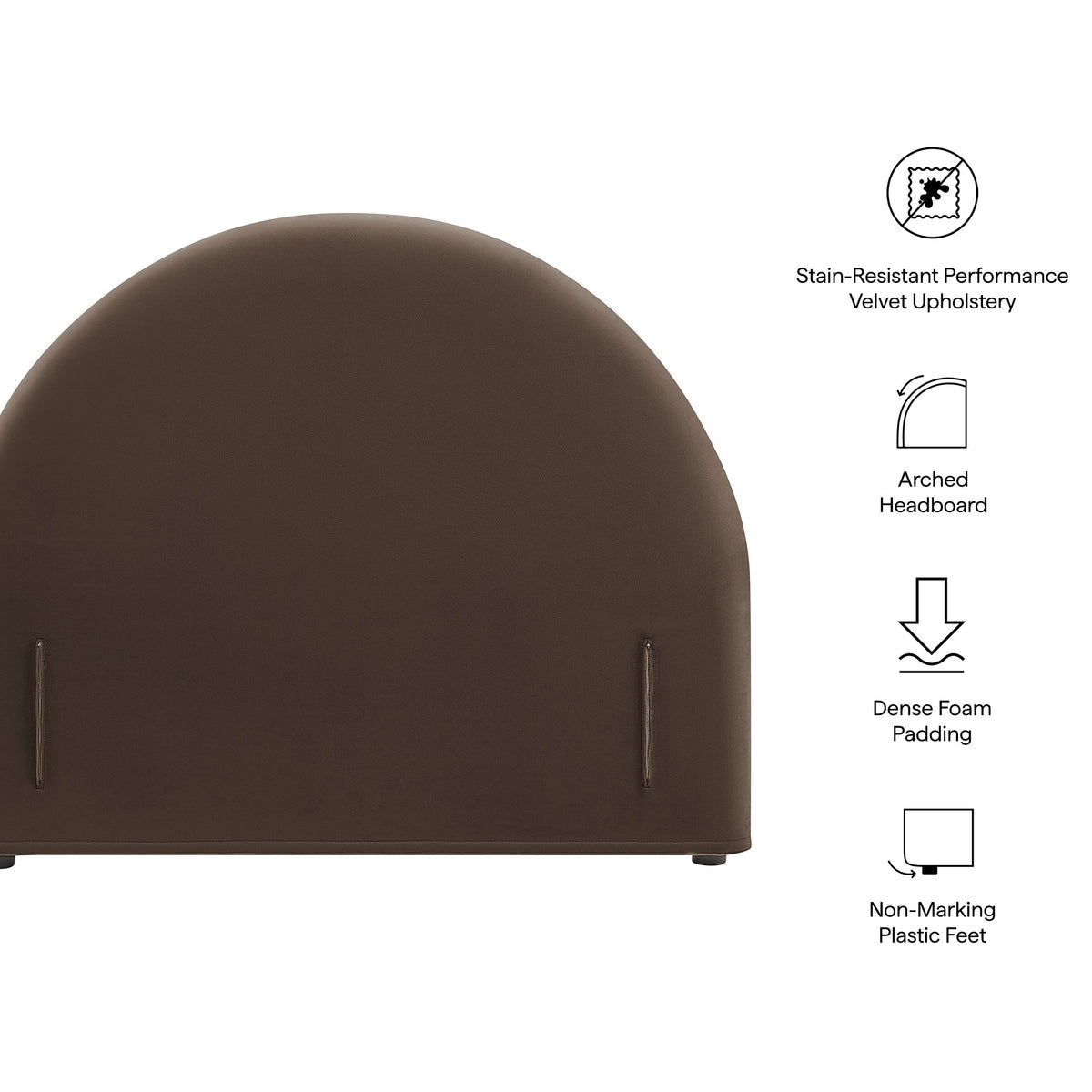 Modway Resort Performance Velvet Arched Headboard