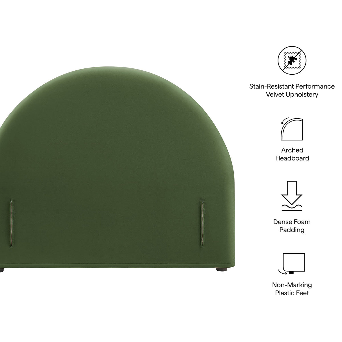 Modway Resort Performance Velvet Arched Headboard