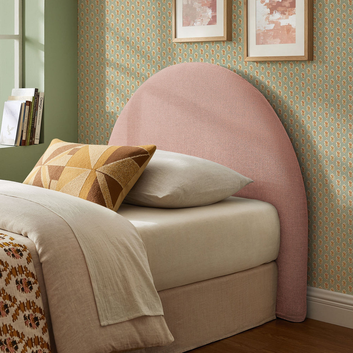 Modway Resort Queen Woven Upholstered Fabric Arched Headboard