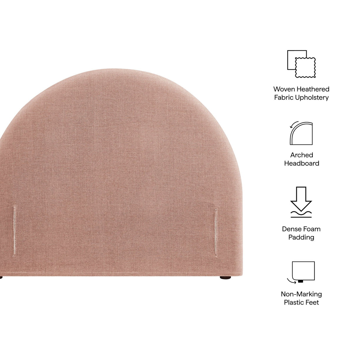 Modway Resort Queen Woven Upholstered Fabric Arched Headboard