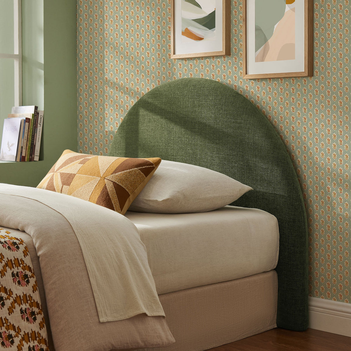 Modway Resort Queen Woven Upholstered Fabric Arched Headboard