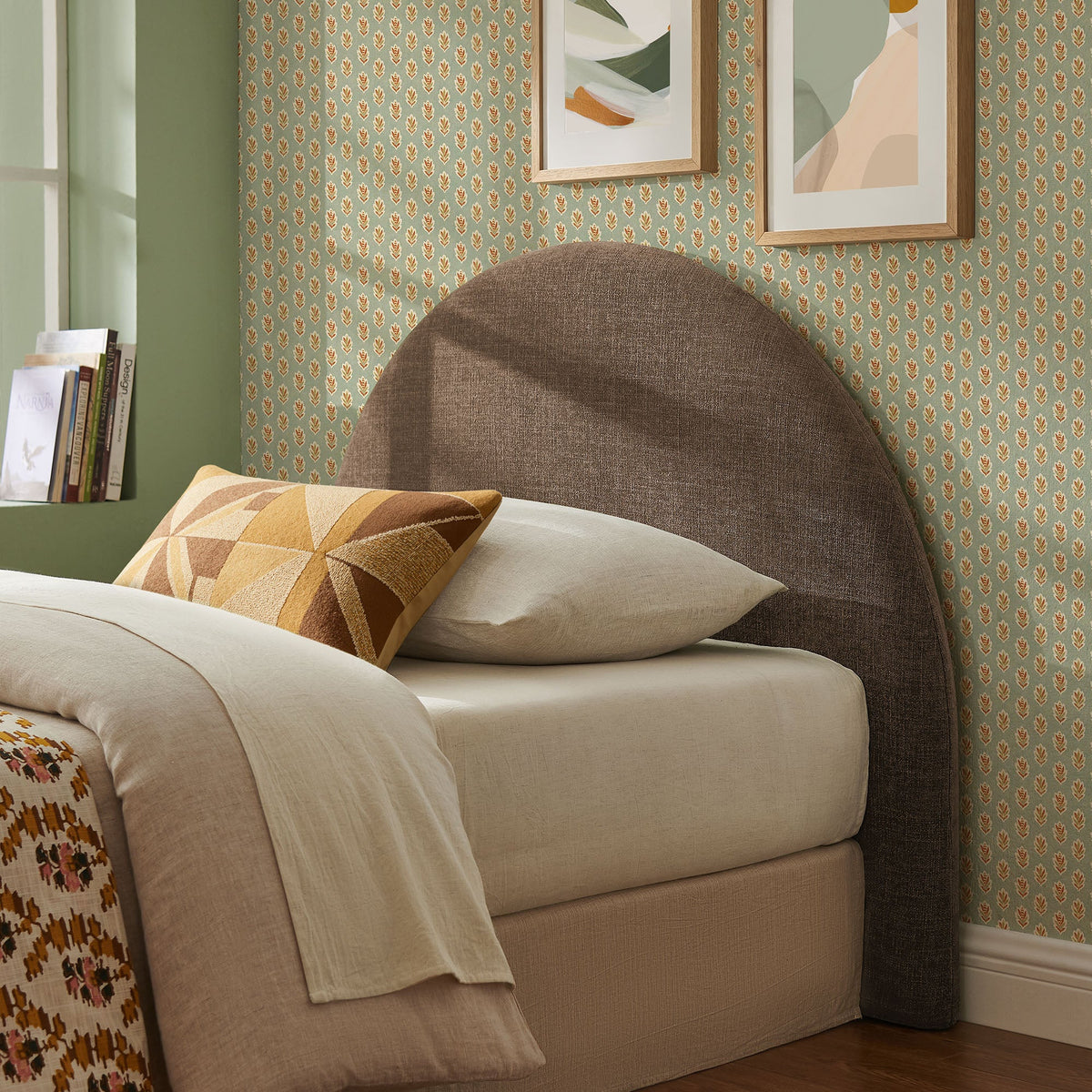Modway Resort Queen Woven Upholstered Fabric Arched Headboard