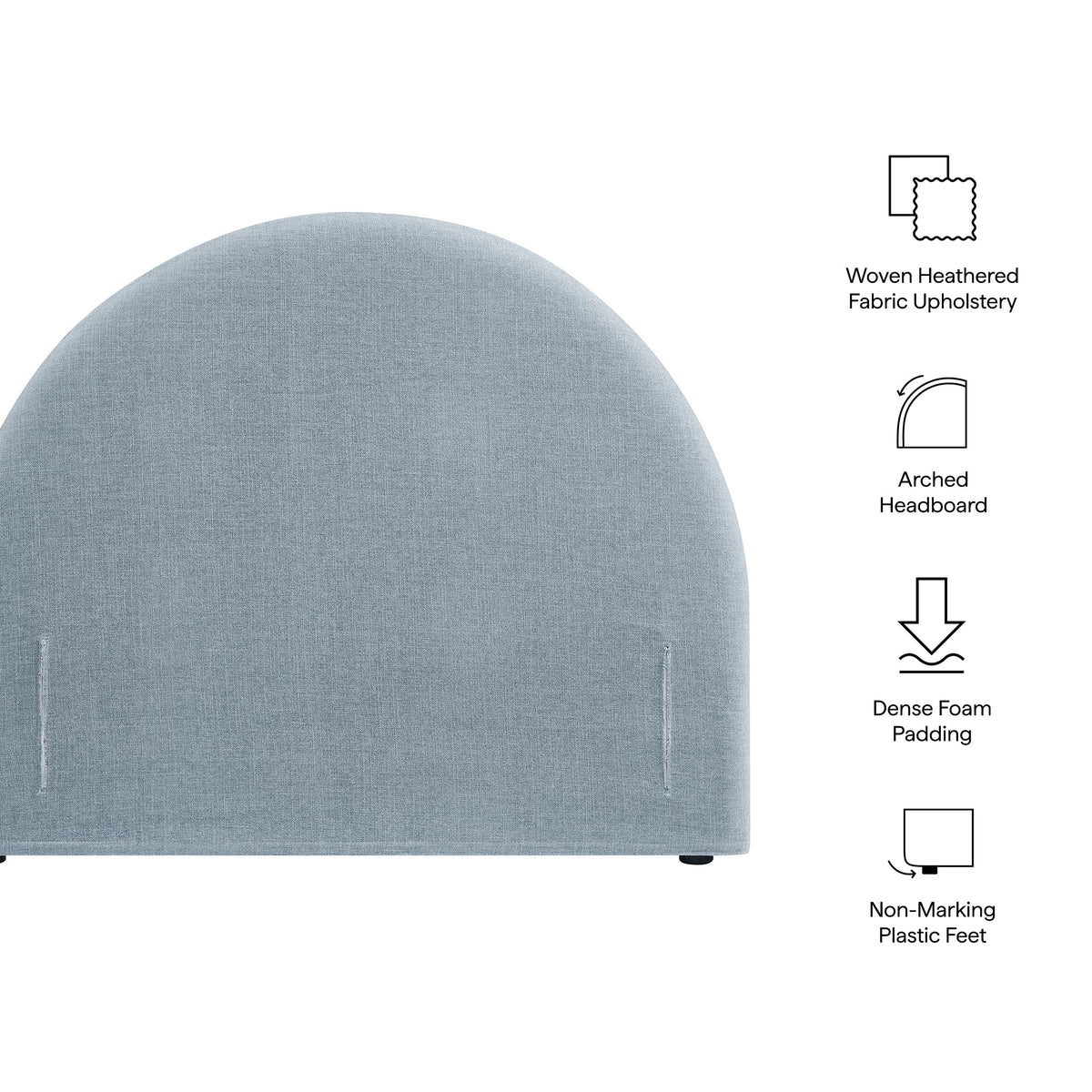 Modway Resort Queen Woven Upholstered Fabric Arched Headboard
