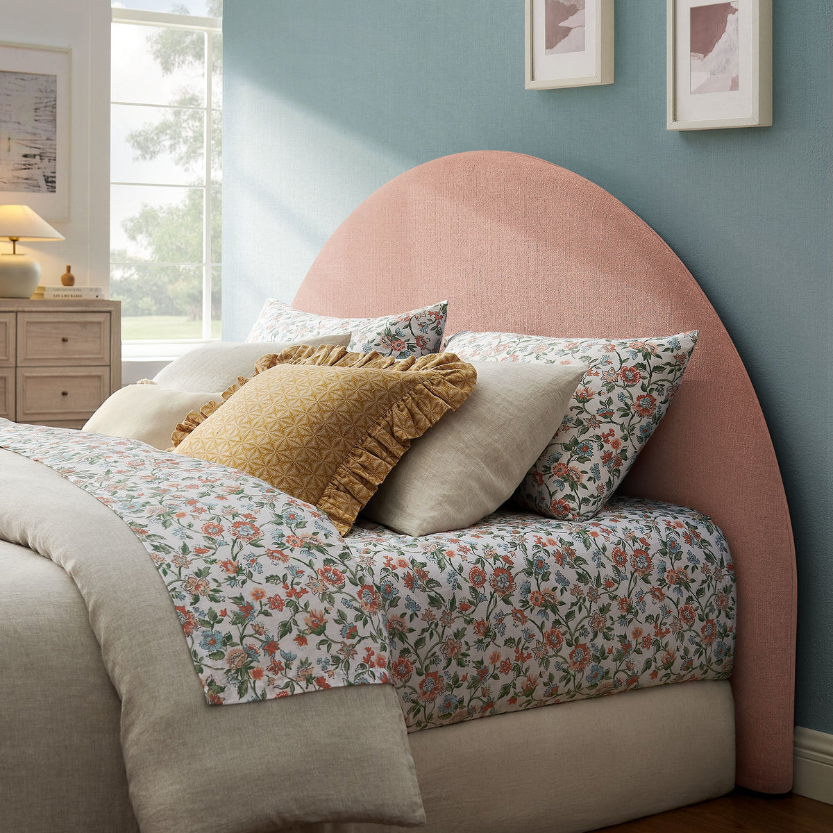 Modway Resort Queen Woven Upholstered Fabric Arched Headboard