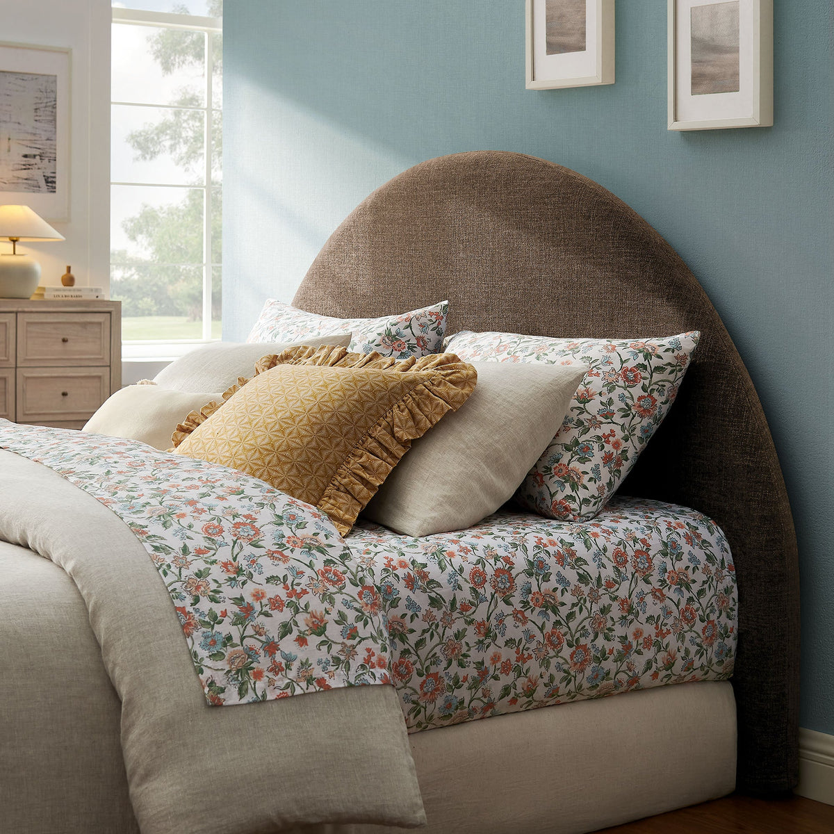 Modway Resort Queen Woven Upholstered Fabric Arched Headboard