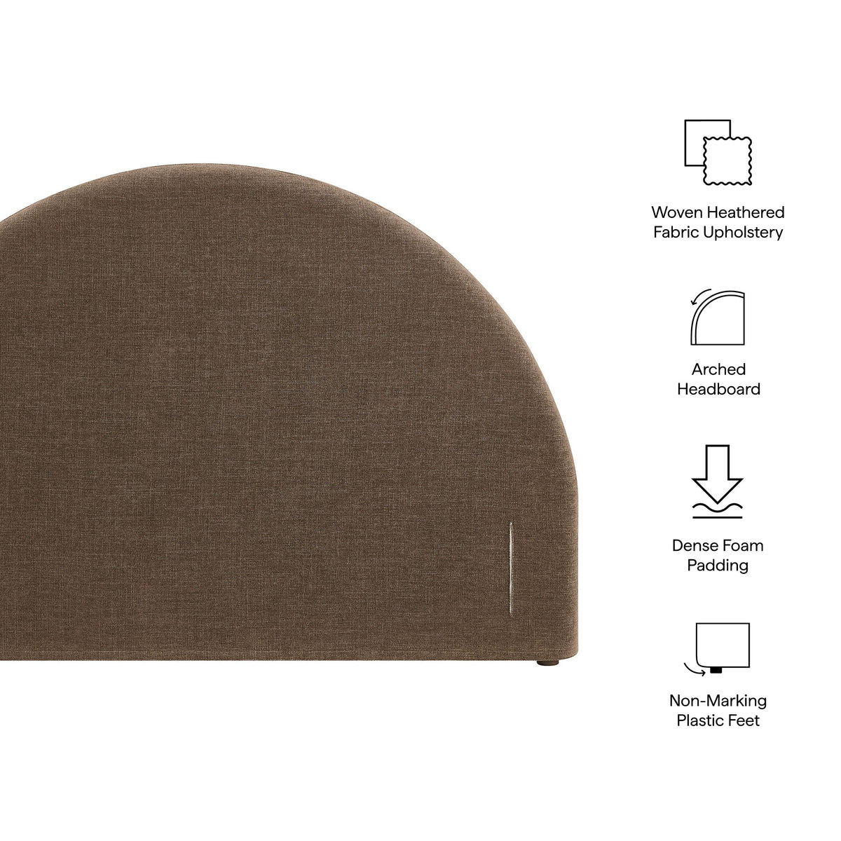 Modway Resort Queen Woven Upholstered Fabric Arched Headboard