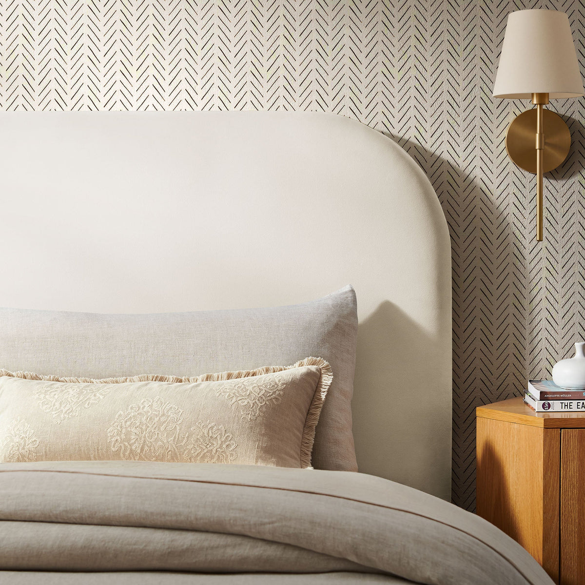 Keynote Twin Stain-Resistant Performance Velvet Headboard