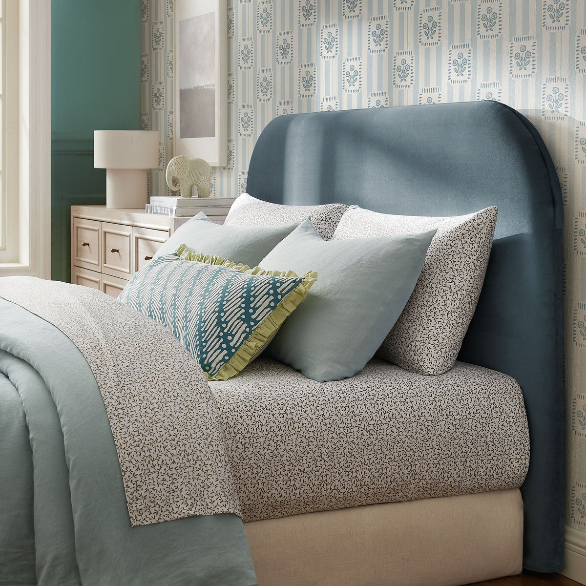 Keynote King Size Stain-Resistant Performance Velvet Headboard