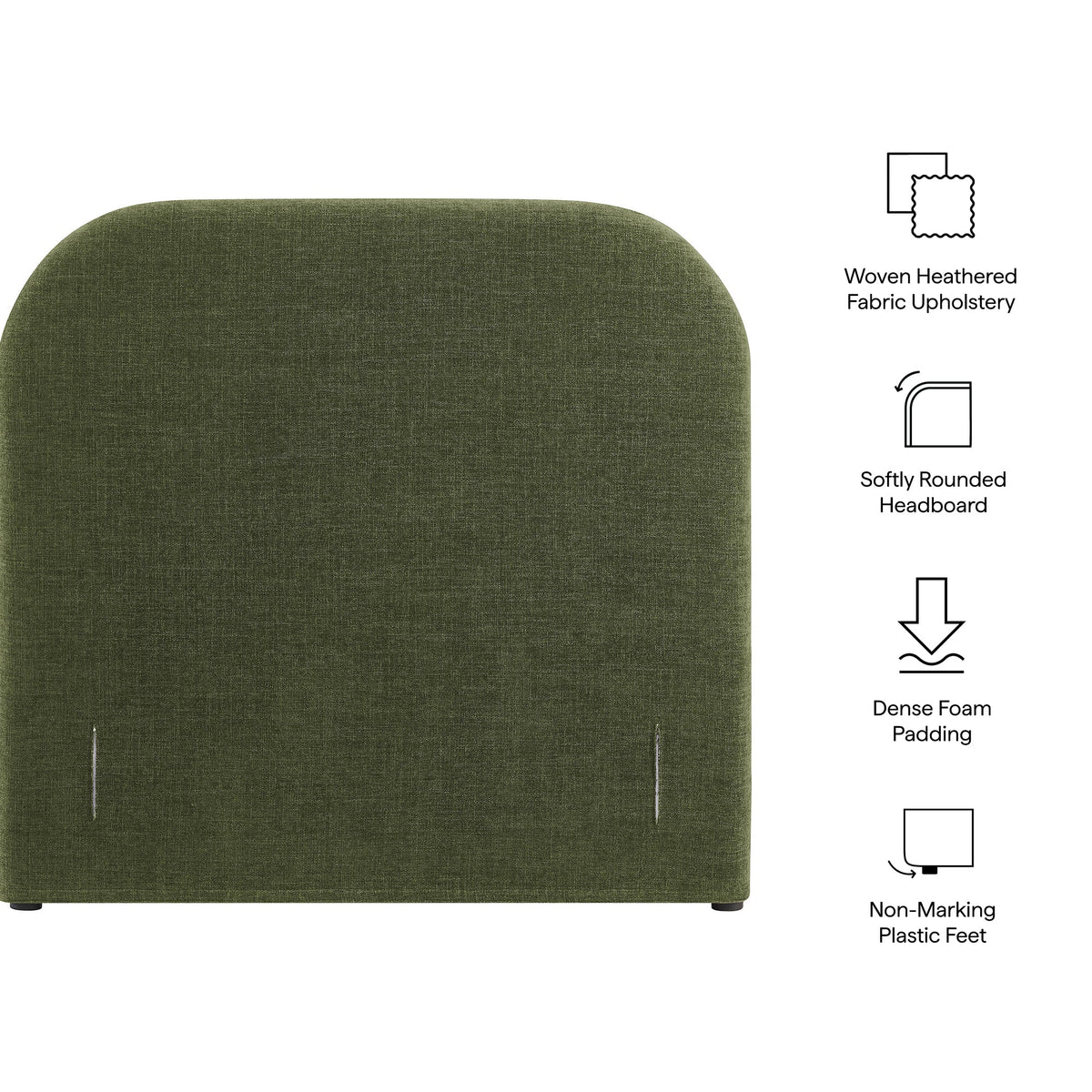 Keynote Twin Size Upholstered Fabric Headboard