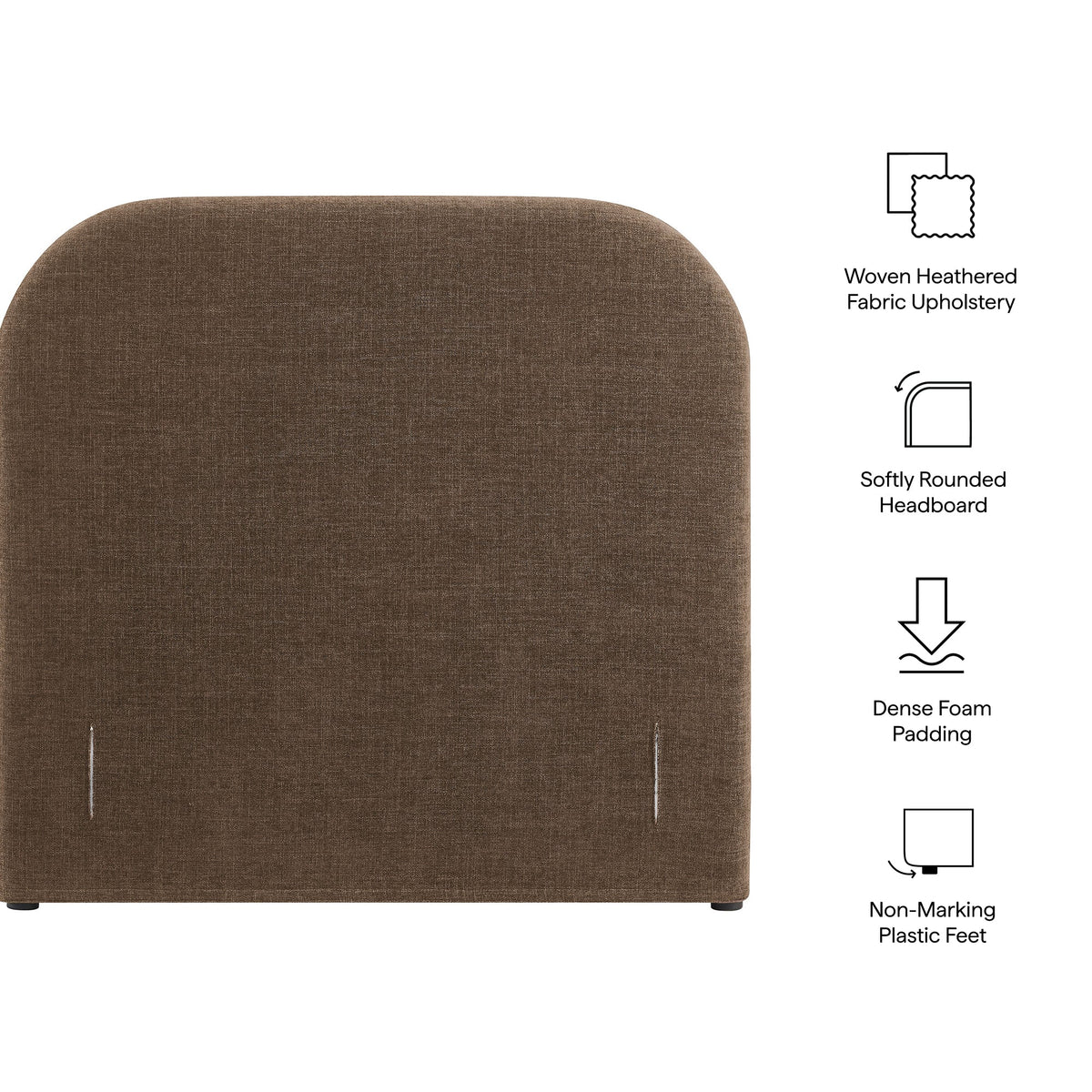 Keynote Twin Size Upholstered Fabric Headboard