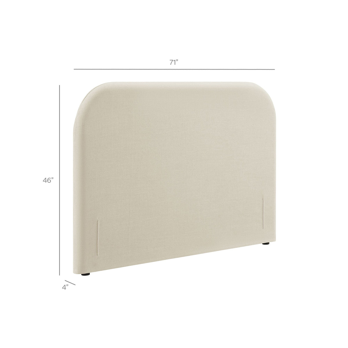 Keynote Queen Size Upholstered Fabric Headboard