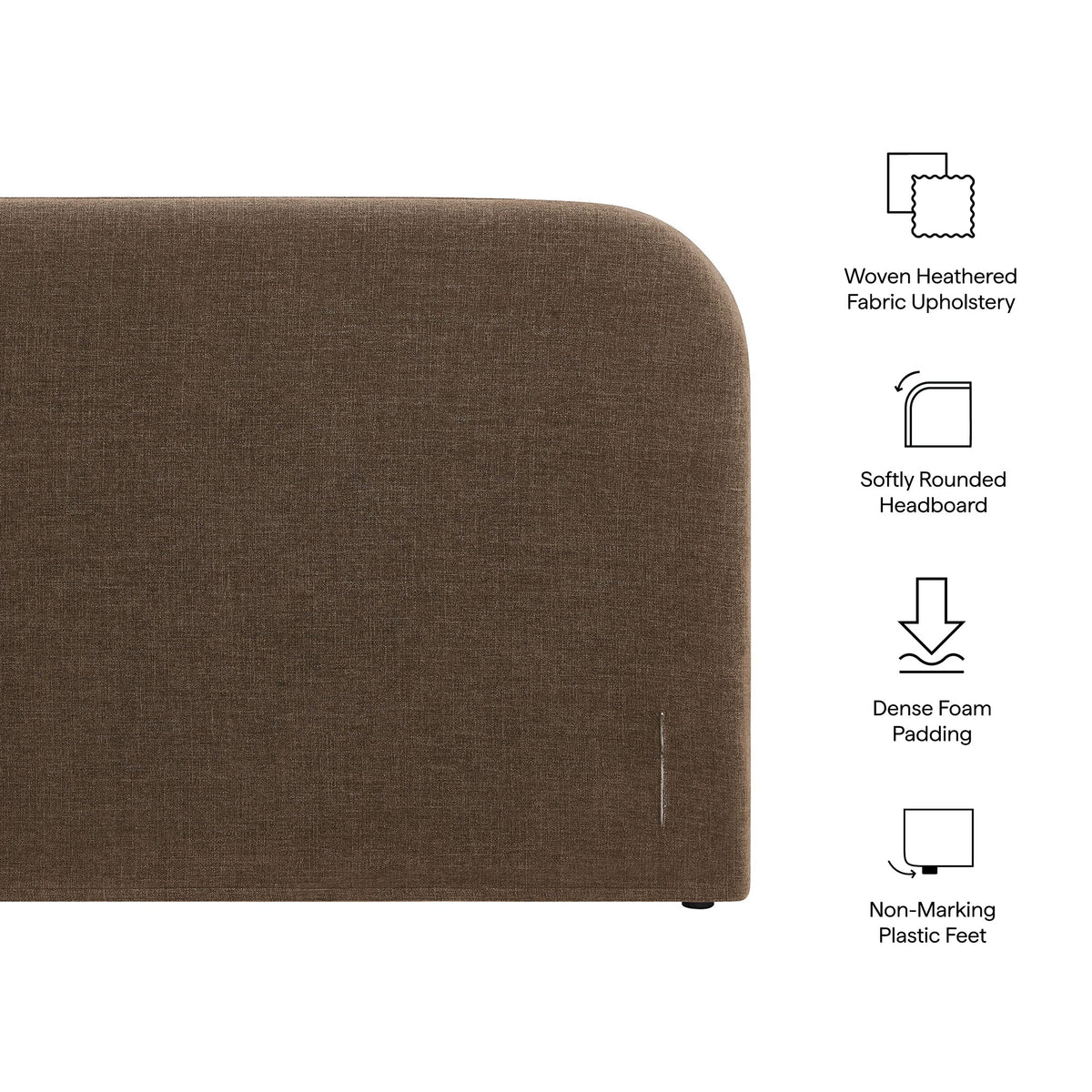 Keynote Queen Size Upholstered Fabric Headboard