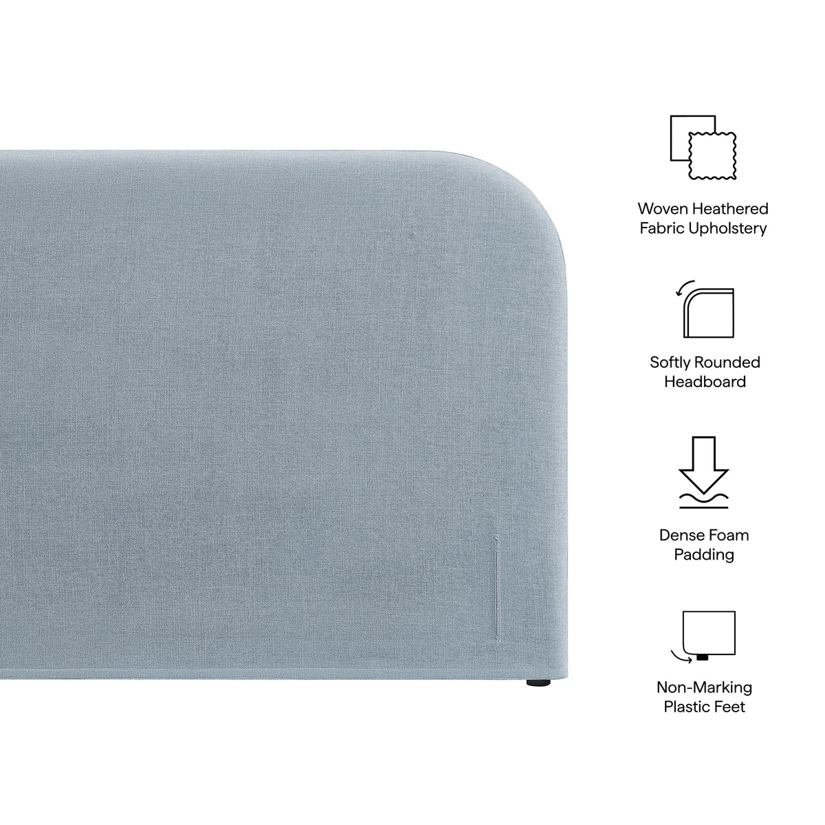 Keynote Queen Size Upholstered Fabric Headboard