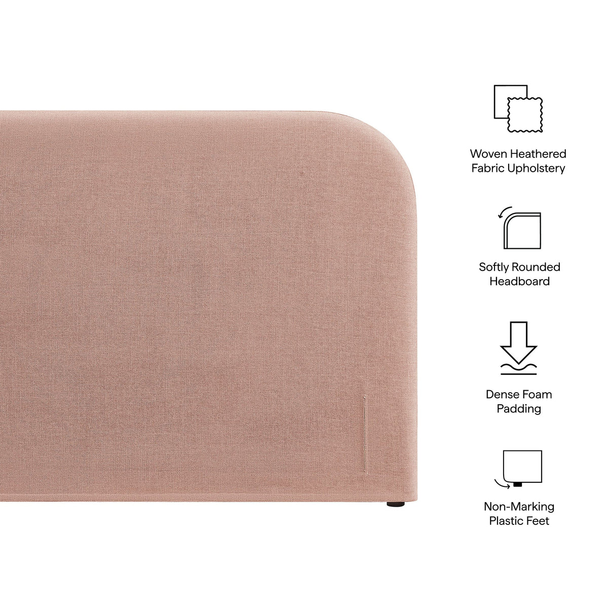 Keynote King Size Upholstered Fabric Headboard