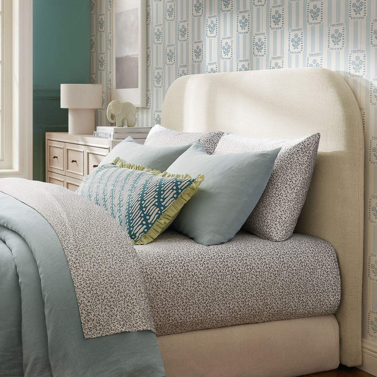 Keynote King Size Upholstered Fabric Headboard