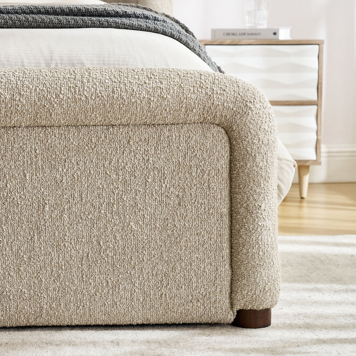 Tasmin Upholstered Fabric Platform Bed