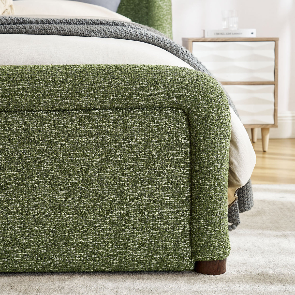 Tasmin Upholstered Fabric Platform Bed