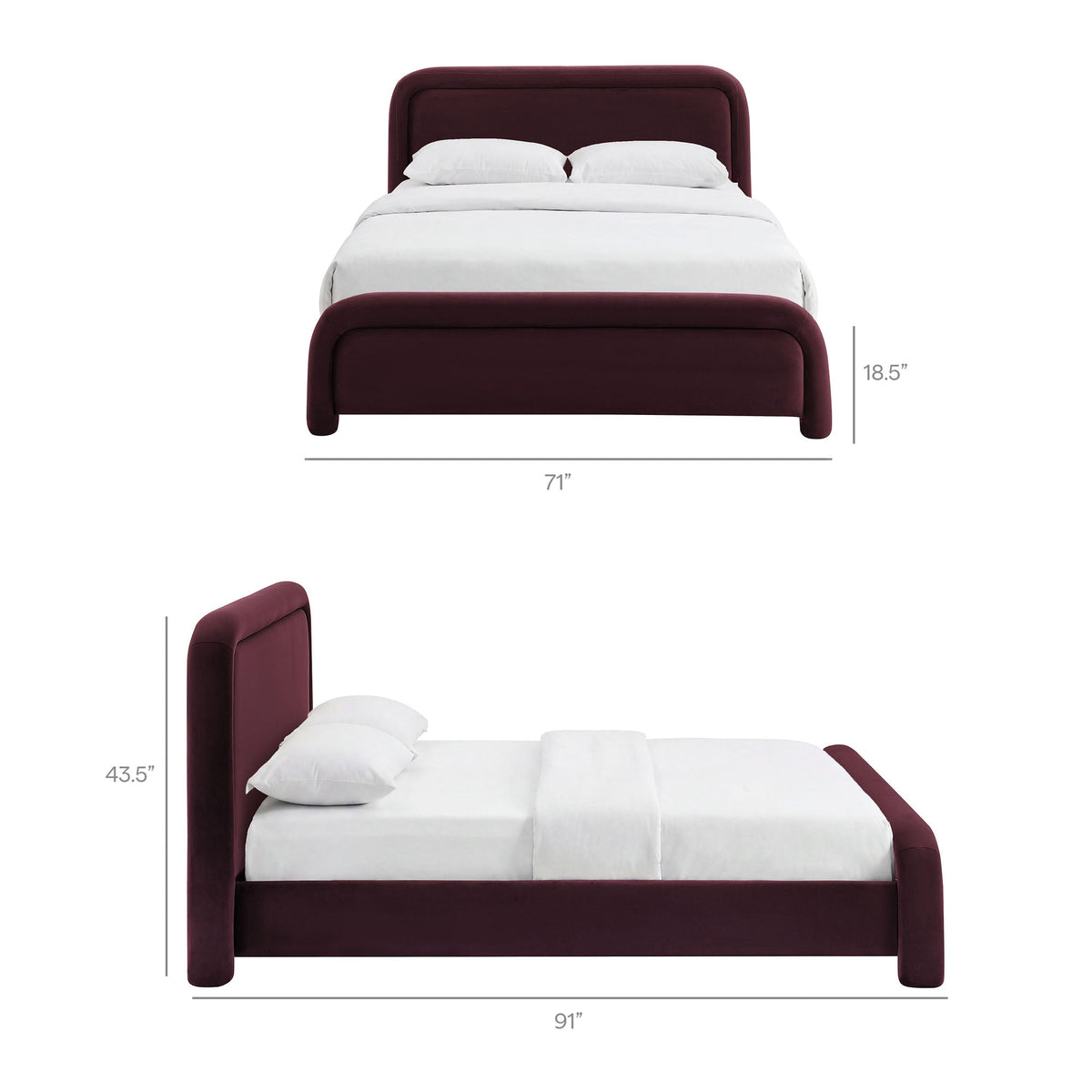 Beck Performance Velvet Platform Bed