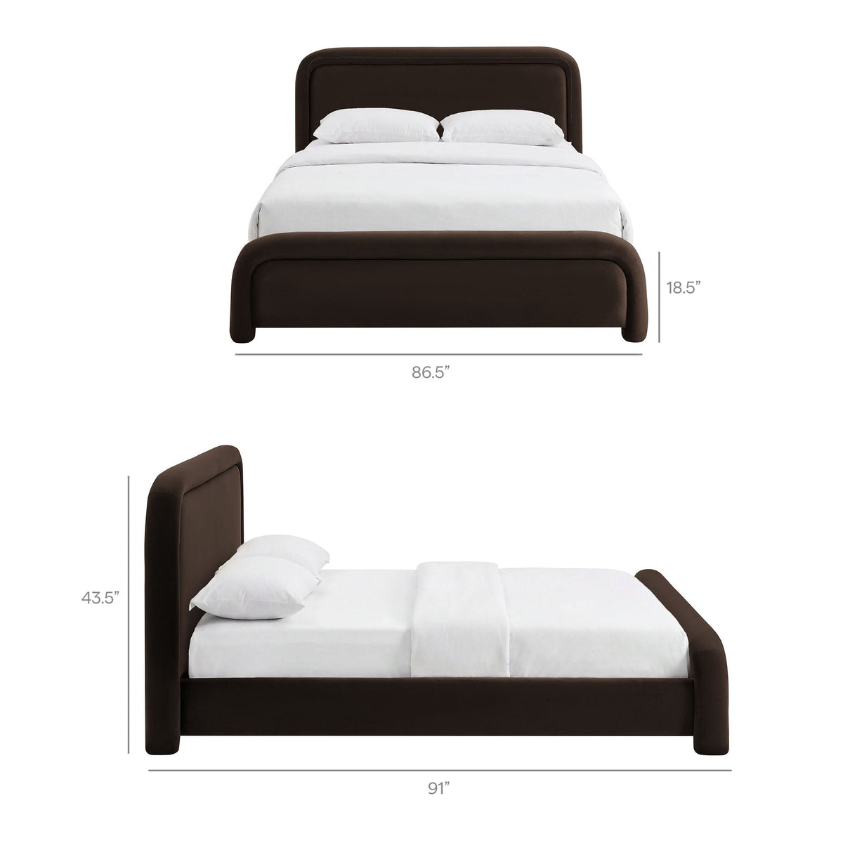 Beck Performance Velvet Platform Bed