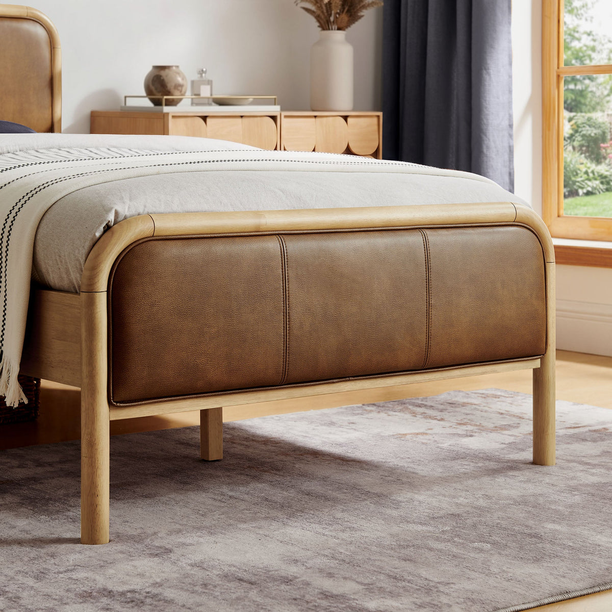 Wexford Vegan Leather Platform Bed