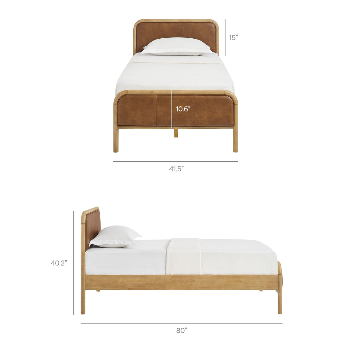 Wexford Vegan Leather Platform Bed