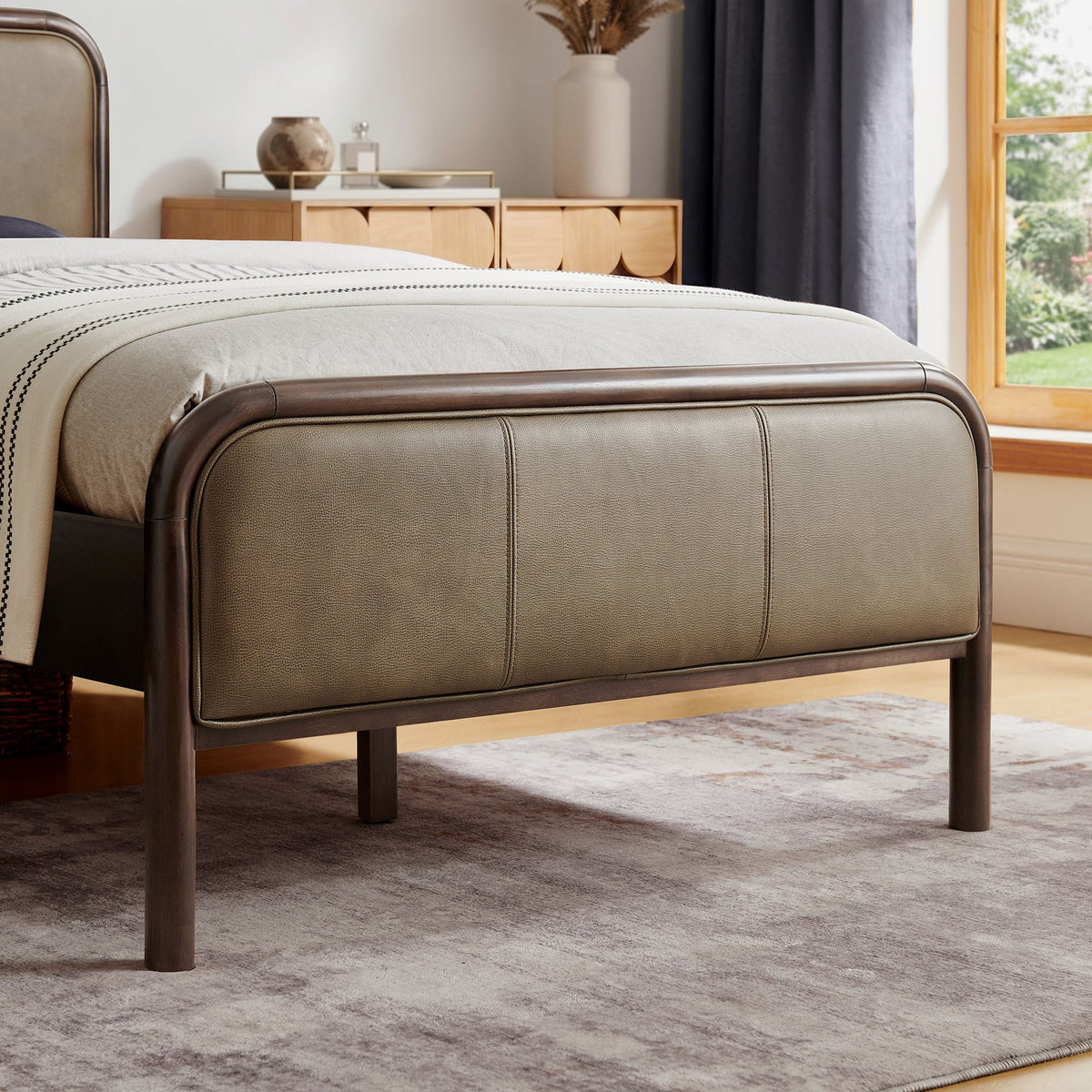 Wexford Vegan Leather Platform Bed