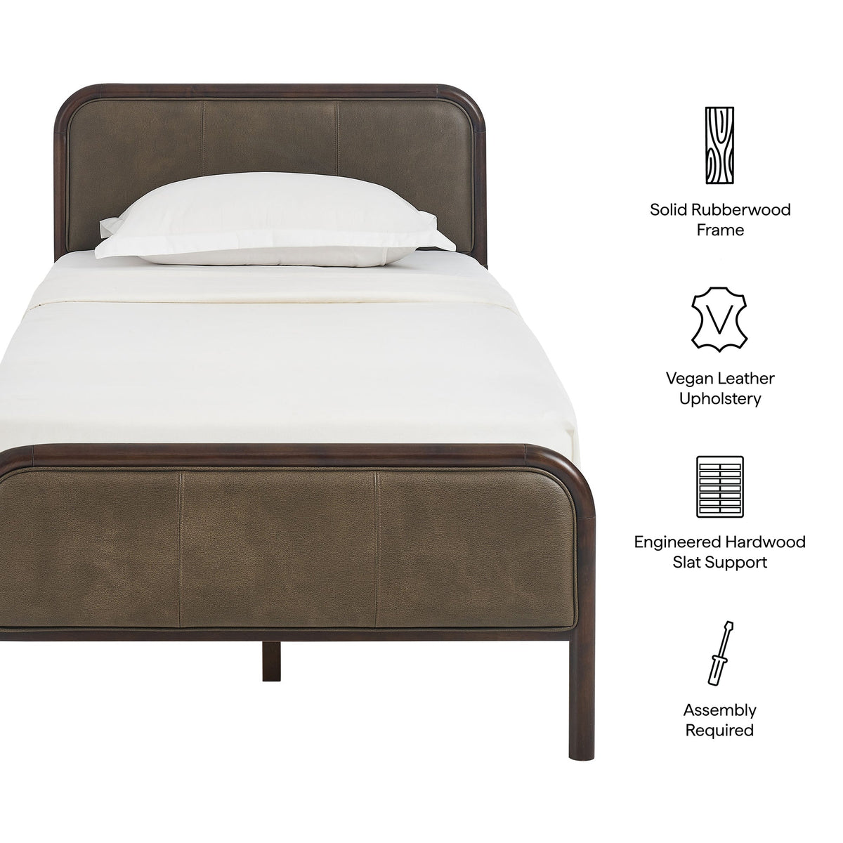 Wexford Vegan Leather Platform Bed
