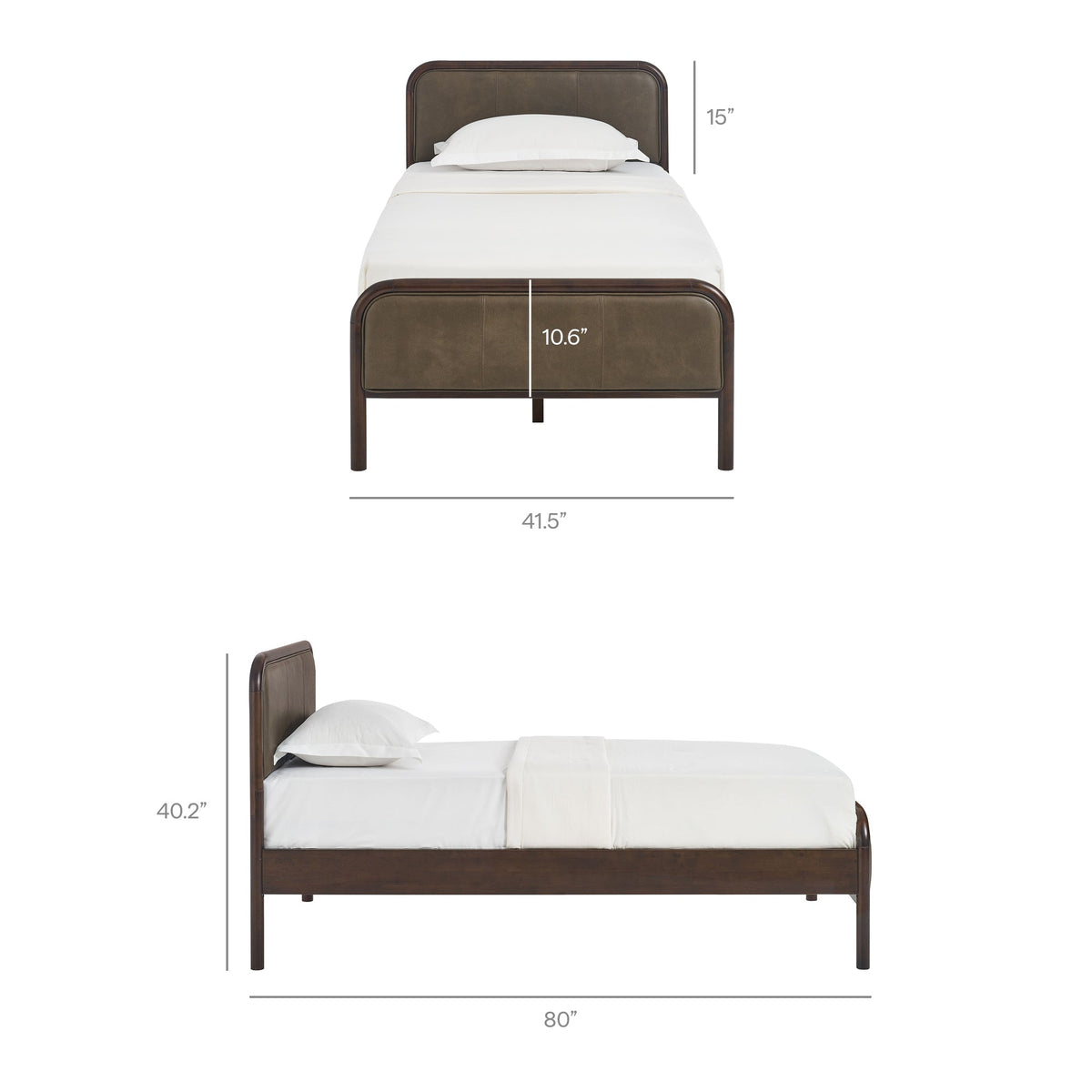 Wexford Vegan Leather Platform Bed