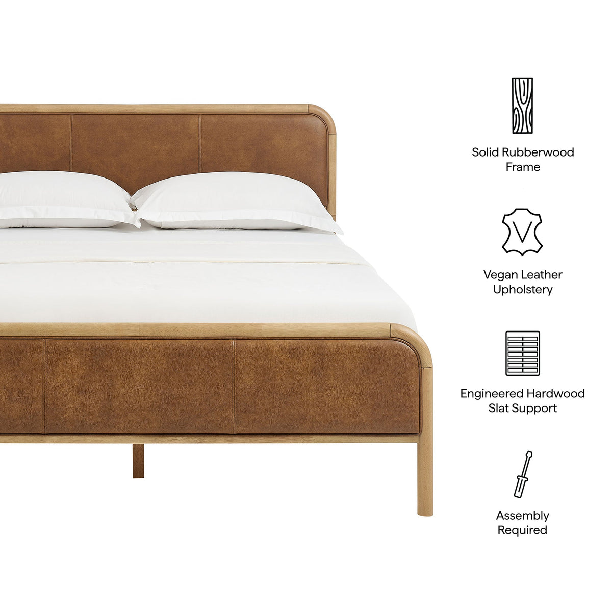 Wexford Vegan Leather Platform Bed