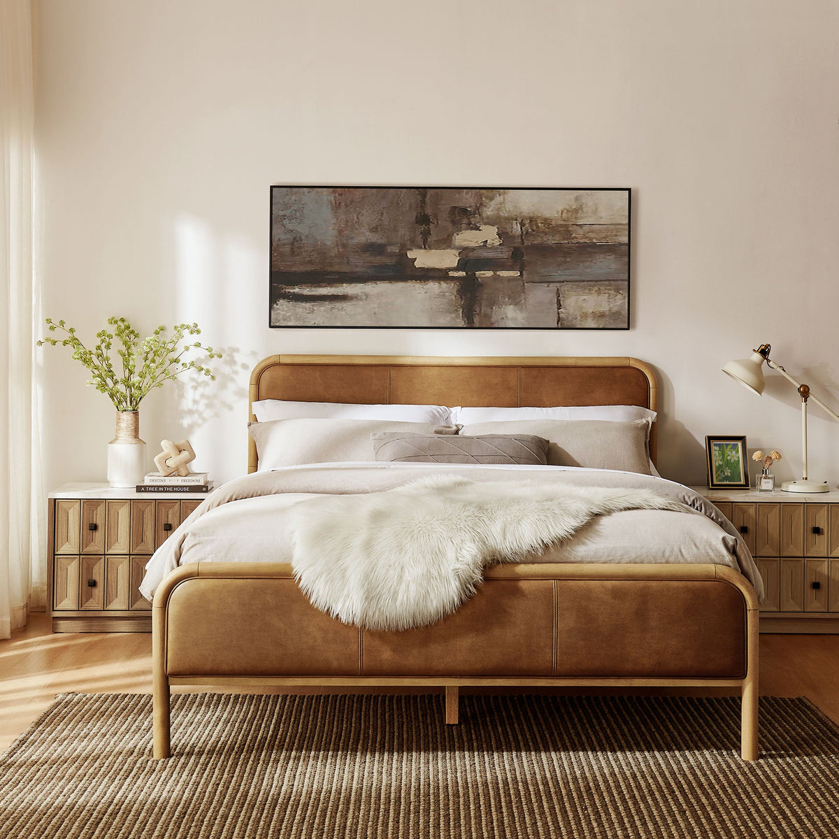 Wexford Vegan Leather Platform Bed
