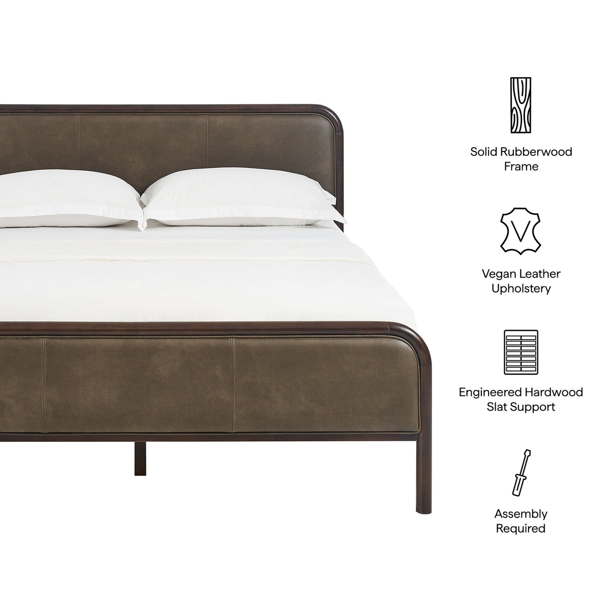 Wexford Vegan Leather Platform Bed
