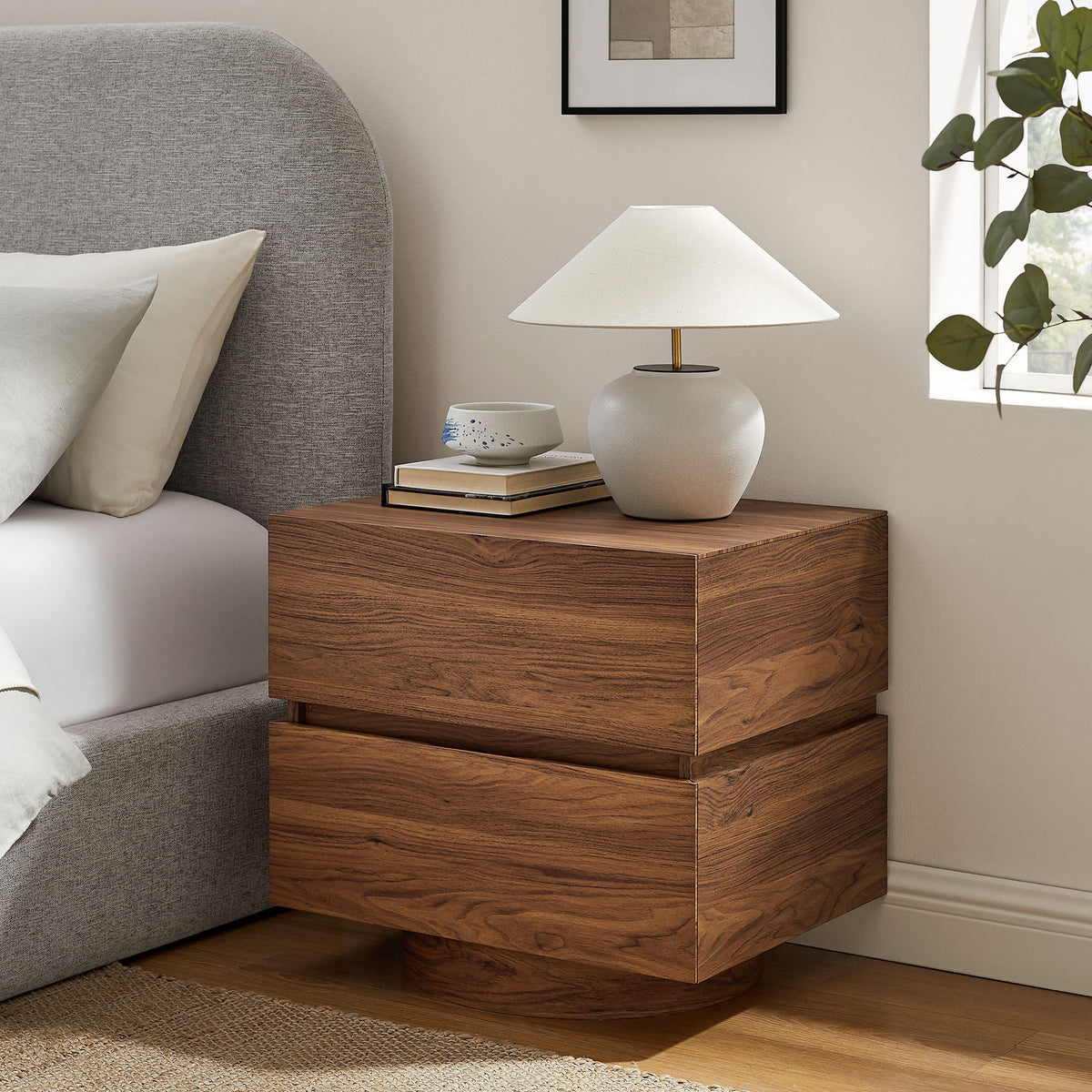 Koval Floating Pedestal 2-Drawer Nightstand