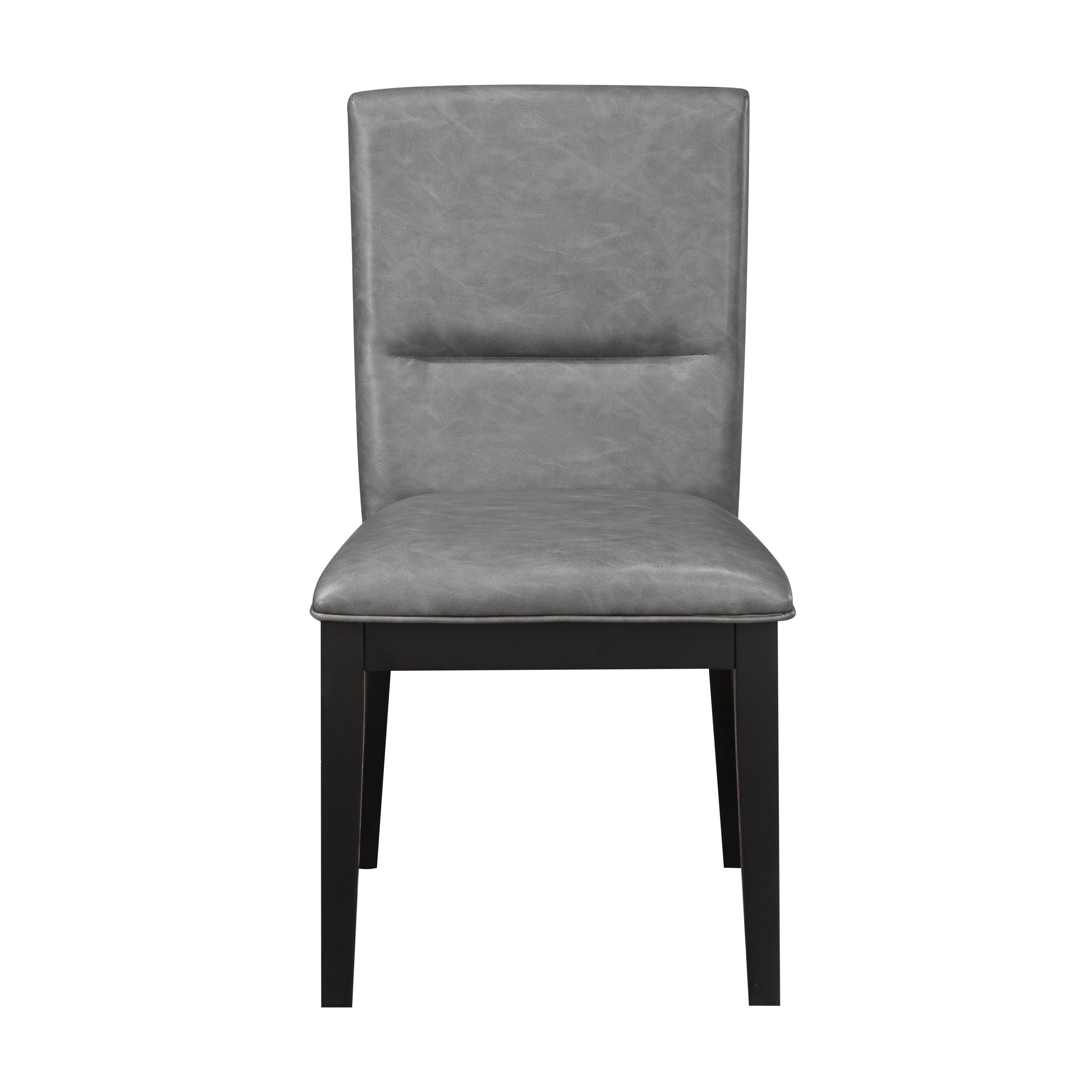 Amy Grey Faux Leather Side Chair - Set of 2