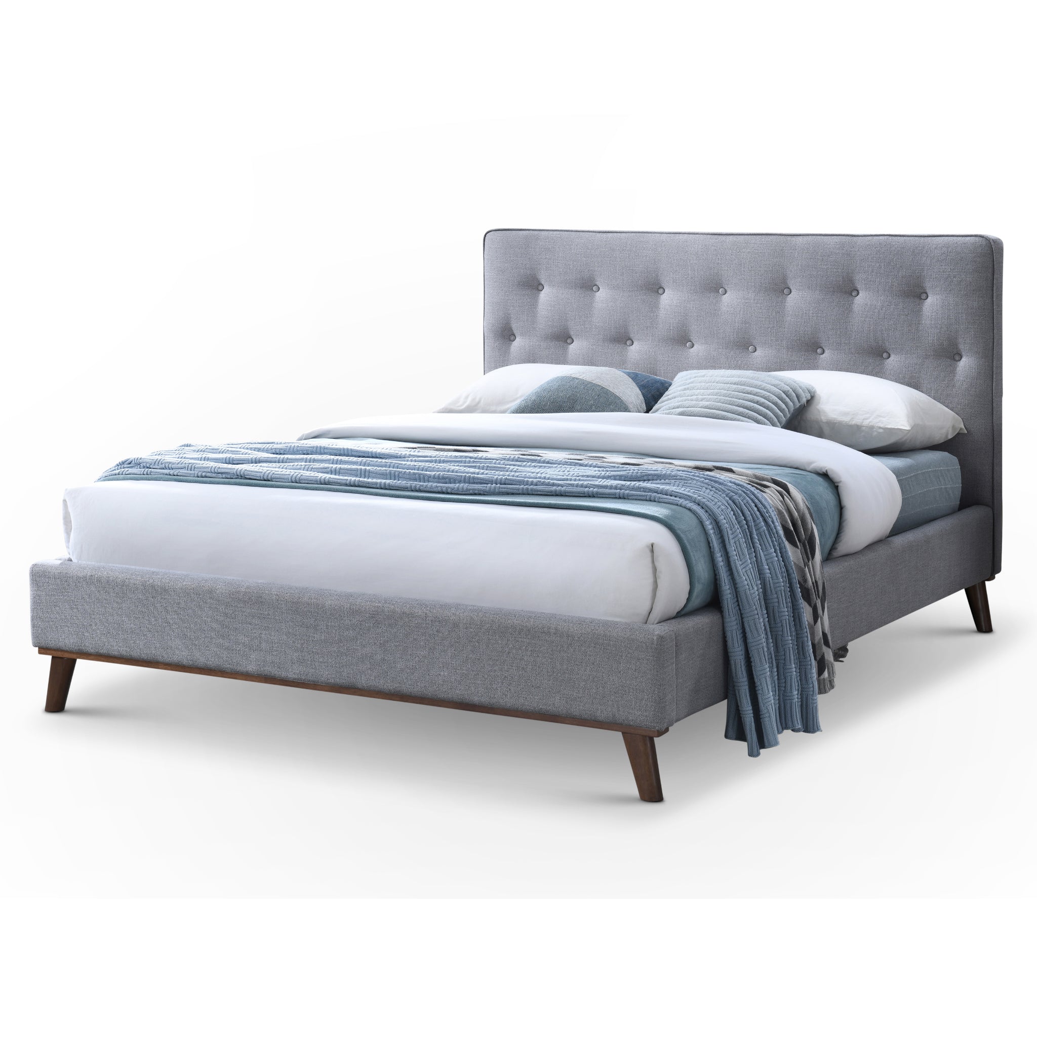 Ashton King Light Grey Bed