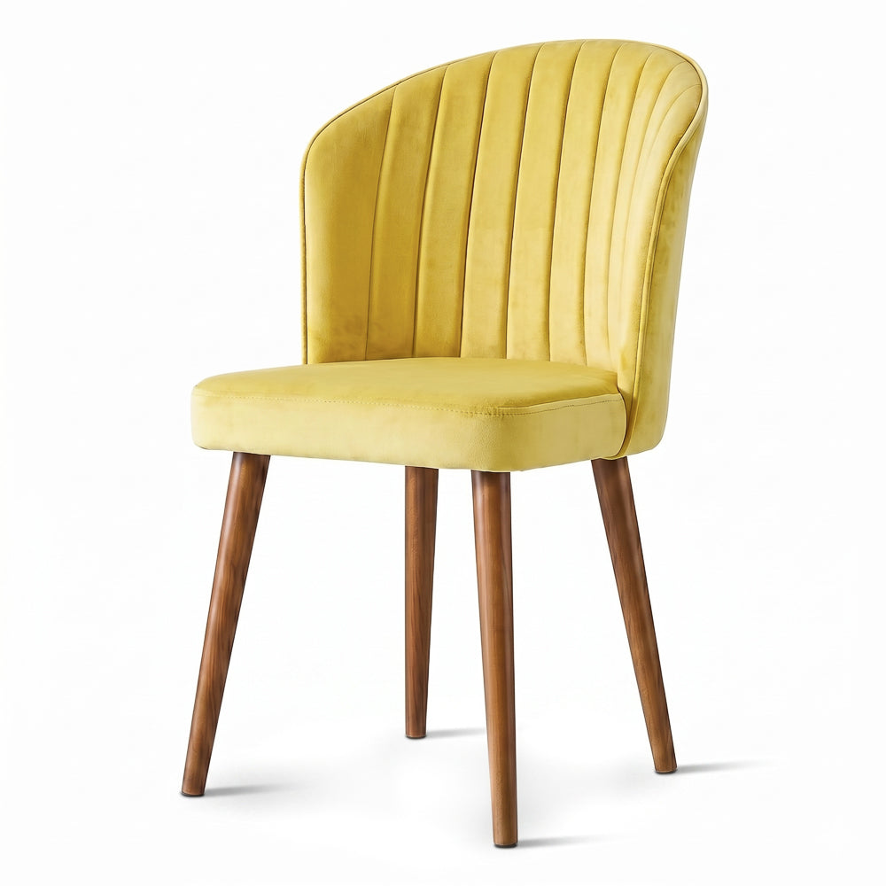 Calvin Dining Chair Set Of 2 - Gold Velvet