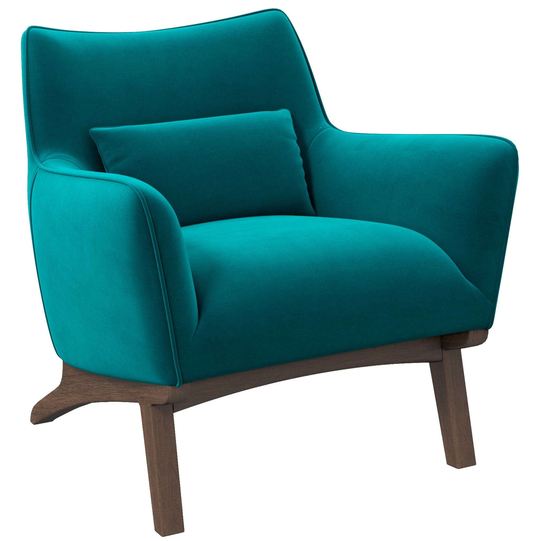 Casper Turquoise Velvet Lounge Chair