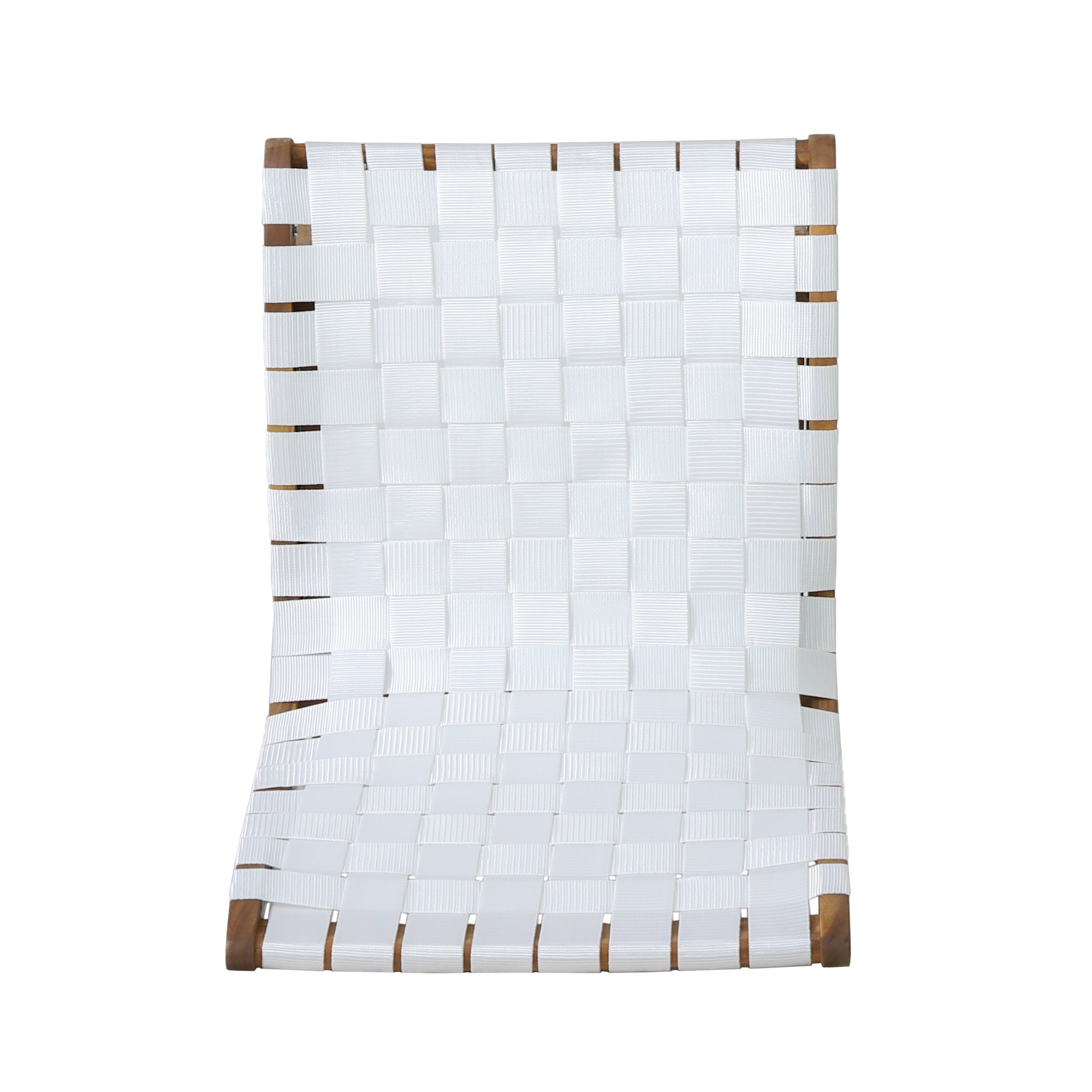 Chablo Transitional Lounge Chair Set with Rope Weave in White Acacia Wood