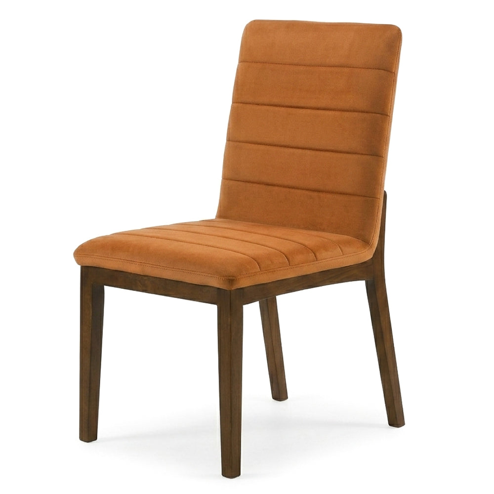 Isley Burnt Orange Velvet Dining Chair - Set of 2