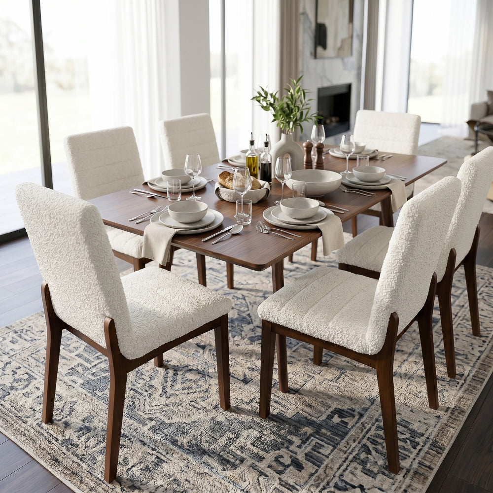 Isley White Boucle Dining Chair - Set of 2