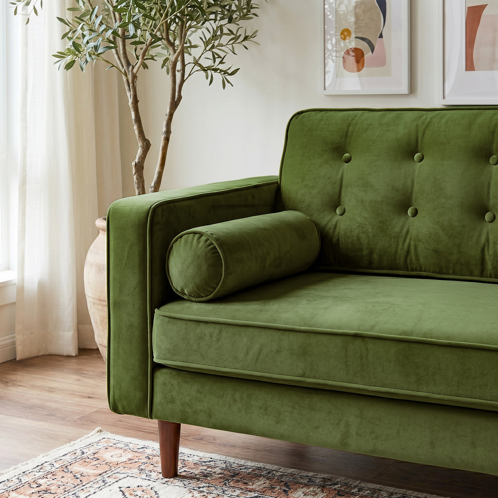 Kirby Olive Green Velvet Sofa