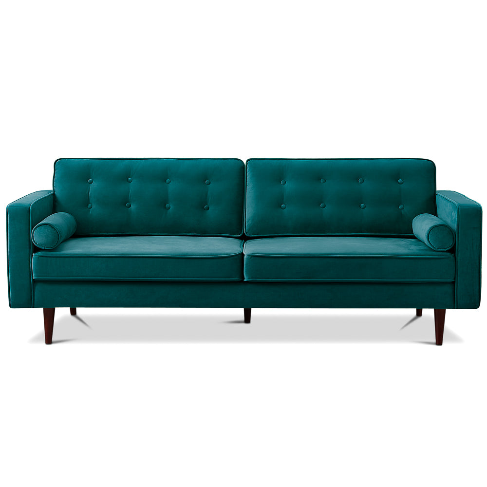 Kirby Teal Velvet Sofa