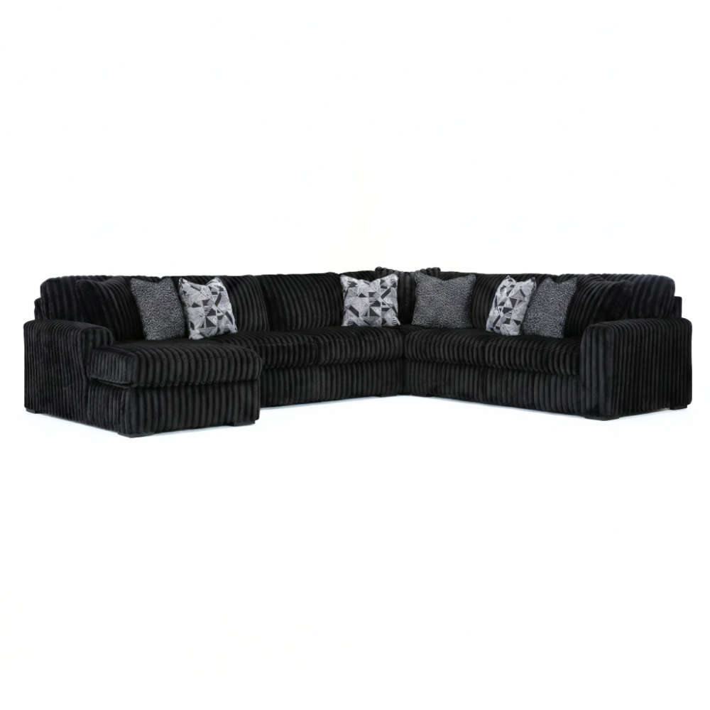 Midnight-Madness 4-Piece Sectional with Chaise