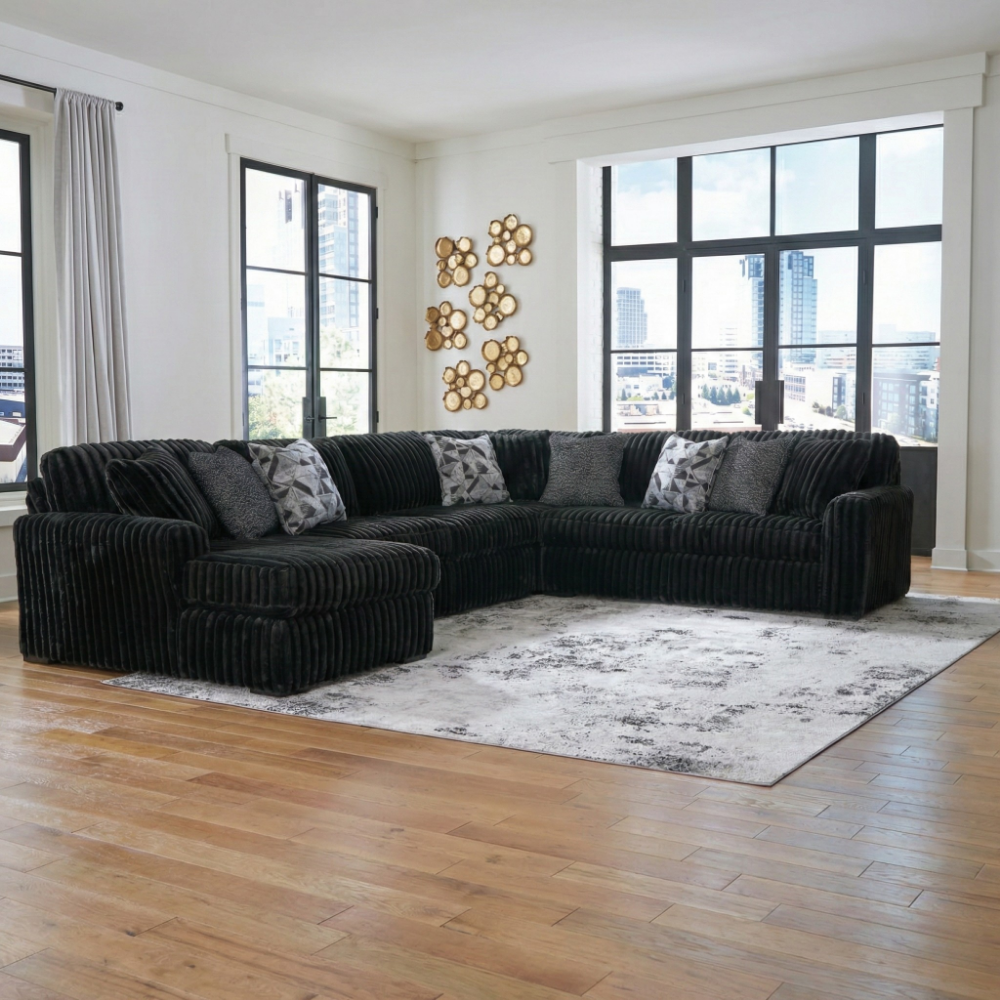 Midnight-Madness 4-Piece Sectional with Chaise