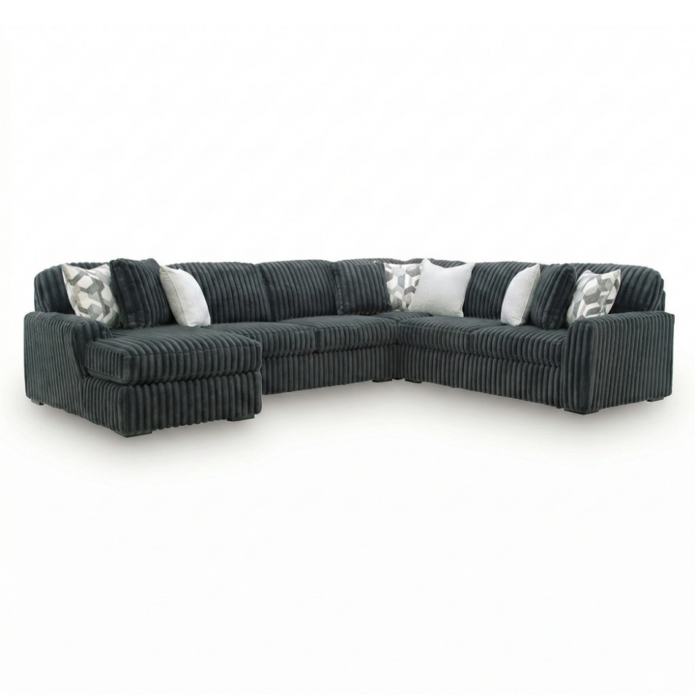 Midnight-Madness 4-Piece Sectional with Chaise