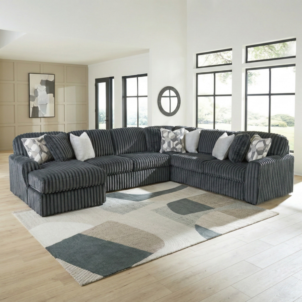 Midnight-Madness 4-Piece Sectional with Chaise