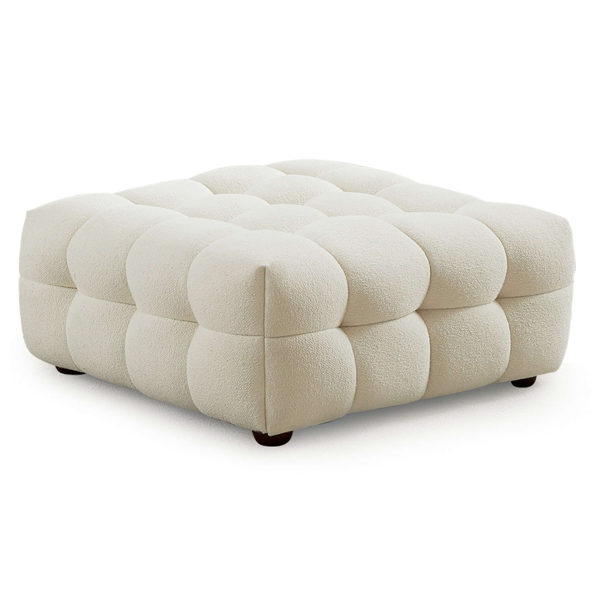 Morgan Cream Boucle Ottoman