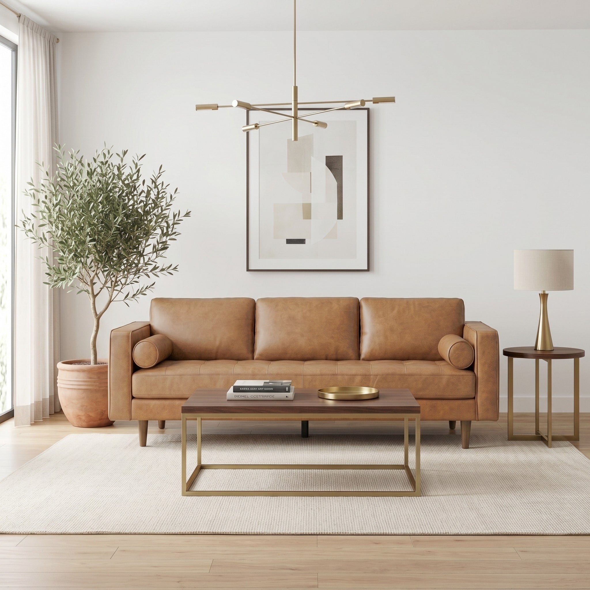 Carroll Genuine Top Grain Leather 3-Seater Sofa | New York Modern Furniture