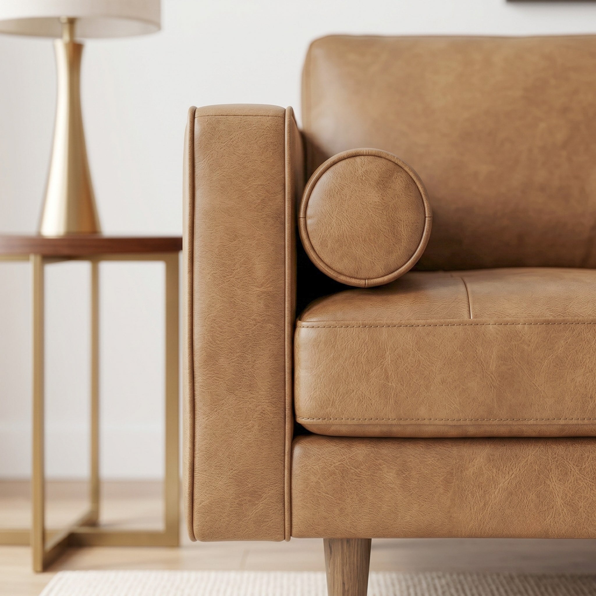 Carroll Genuine Top Grain Leather 3-Seater Sofa | New York Modern Furniture